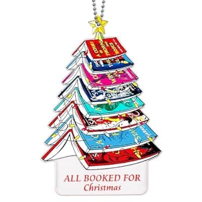 [YXOTJHS] Book Ornaments for Christmas Tree, Stack of Books Ornament, Acotar Ornament, Books Lovers Ornaments for Bookworm, Bookclub, Bookish, Reading - Gifts for Book Lovers Women