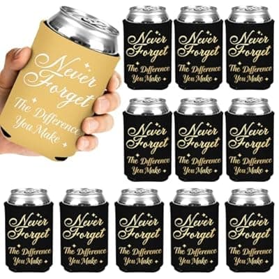 [KISSBELLY] Appreciation Gifts for Coworkers, Employee, Bosses, Mentor, Teacher, Can Cooler Sleeves Holder Pack of 12, Thank You Gifts, End of Year, Retirement Farewell Going Away Birthday Gift, for Women/Men