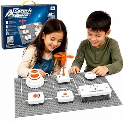 [SowthDetricy] STEM Science Kit for Kids, 22 PCS Electronics Circuit Exploration Toy with 48+ Projects, Voice Control, Space Theme Experiments, Color Manual, DIY Educational Gift for Boys and Girls Ages 6+