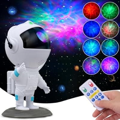 [KKUP2U] Astronaut Galaxy Projector, Star Projector, Astronaut Light Projector with 8 Colors LED Nebula, Starry Night Light Projector with Remote, Kids Room Decor, Gifts for Kids, Friends, Birthday Game Party