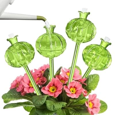[YUYJME] 4 Pack Plant Watering Globes,Self Watering Planter Insert Plant Watering Devices for Indoor Plants,Easy Plants Live Houseplants Self Watering Plant Accessories IndoorIdeas for Plant Lovers(Green)