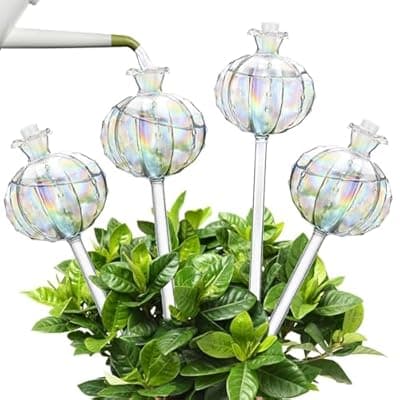 [YUYJME] 4 Pack Plant Watering Globes,Self Watering Planter Insert Plant Watering Devices for Indoor Plants,Easy Plants Live Houseplants Self Watering Plant Accessories Indoor Ideas for Plant Lovers(White)