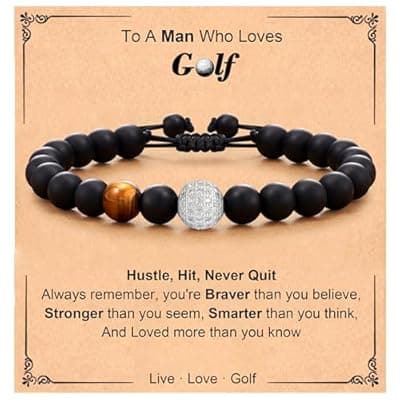 [C-leen] C-leen Golf Gifts Bracelet for Men Dad Lovers Him, Golf Accessories Stuff Bracelet for Man Dad Lovers Him Gifts
