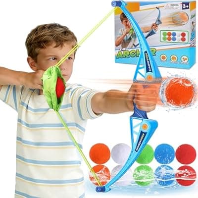 [AOSPHYS] AOSPHYS 10Pcs Reusable Water Balloons with Bow and Arrow for Kids, Pool Beach Water Fight Equipment for Boys and Girls, Outdoor Summer Toys for Kids Ages 3-12