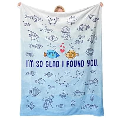 [Gifttweave] Gifttweave Anniversary Blanket Gifts for Men Women, Cute Romantic Anniversary I Love You Gifts for Him Her Wife Husband Couples, Thick Throw Blanket Gifts for Boyfriend Girlfriend, 60"x50"