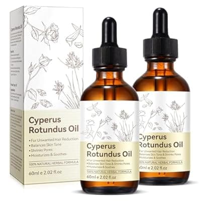 [Uruses] 2PCS Cyperus Rotundus Oil, Natural Cyperus Rotundus Oil For Hair Removal, Reduces Unwanted Hair Growth, Moisturizes & Soothes The Skin, Suitable For All Skin Types