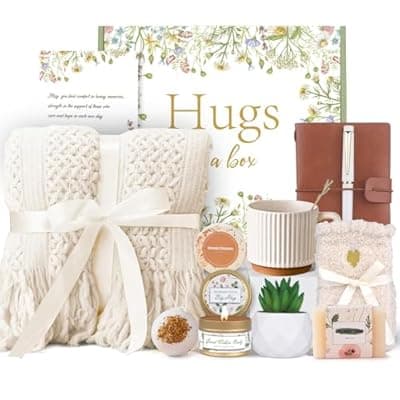 [Keliperry] Gifts for Women,Self Care Get Well Soon Care Package,Hug in A Box Relaxing Spa Gift Baskets,Sympathy,Feel Better,Inspirational Thinking of You Gifts for Women Friend Her Sister Mom Grandma Birthday