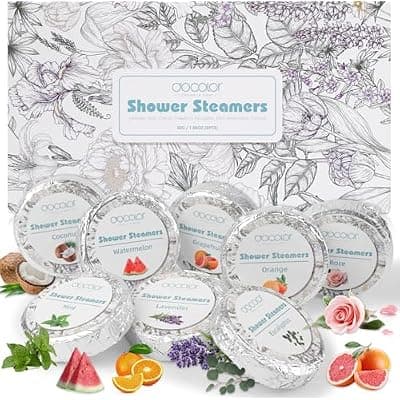 [docolor] docolor Shower Steamers Aromatherapy 12 Pack Gifts for Women Mother Day Gift Mom Men, Birthday Gifts for Her Stress Relief Home Spa, Lavender Natural Essential Oil Self Care Relaxation Shower Bombs