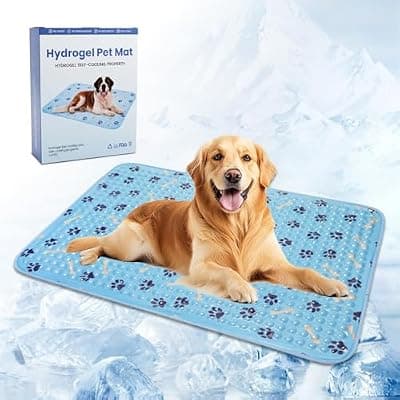 [LemiKeda] Cooling Mat for Dogs, Self Cooling Dog Bed with Patented Non-Toxic Gel, Durable Waterproof Cooling Pad for Small, Medium & Large Dogs and Cats, Indoor & Outdoor Pet Cooling Mat for Summer (Large)