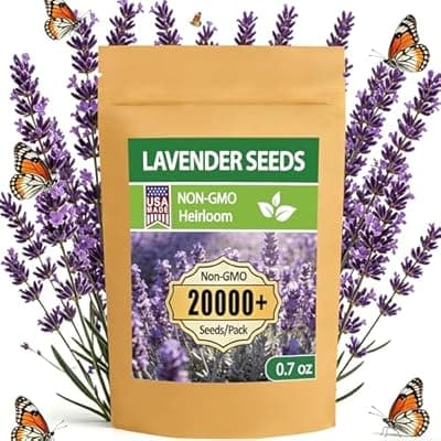 [LUOJIBIE] LUOJIBIE Lavender Seeds, 20000+ Seeds Bulk Pack, 2026 Lavender Seeds for Planting Outdoor, High Germination Non-GMO, Wildflower Seeds for Planting Indoor Outdoor, Open Pollinated