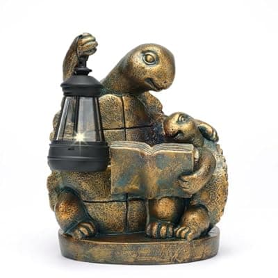 [EPTUEGA] EPTUEGA Turtle Solar Powered Outdoor Garden Statue, Resin Statue with Solar Light Lantern, Decorative Lawn, Yard Outdoor Turtle Decoration. Unique Home Decoration, Gifts for Women,Mom on Mother's Day