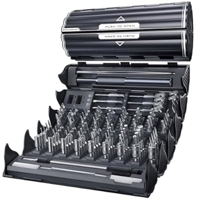 [Wesdut] 128-in-1 Precision Screwdriver Set, [Super Durable] Tiny Torx Screwdriver Fits All Ring Doorbell, Small Magnetic Mini Repair Tool Kit for Watch, Laptop, Eyeglass, Camera, Men Gift Screw Driver