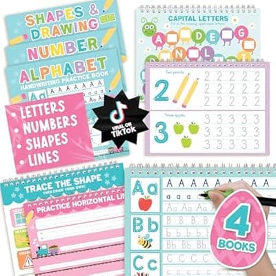 [Hadley Designs] Hadley Designs Magic Grooved Writing Practice for Kids- Preschool Learning Activities, Letter Tracing for Kids Ages 3-5, Magic Book Handwriting Practice, Kindergarten Workbooks, Easter Gifts For Kids