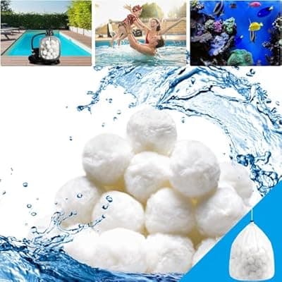 [Hsyydzi] Hsyydzi 3.1 lbs Pool Filter Balls for Sand Filter Pump for Above Ground Pool, Eco-Friendly Reusable Fiber Filter Media Ball for Swimming Pool Sand Filters (Equals 100 lbs Pool Filter Sand)