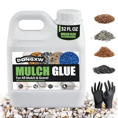 [Dongxw] Mulch Glue for Landscaping, Easy Hold Rock Glue for Landscaping, Fast Drying Landscape Mulch Stone Glues for Rocks Binder, Non-Toxic Strong Mulches Binder Pea Gravel Lock - 32oz