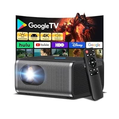 [Polaring] Smart Outdoor Projector with WiFi 6 and Bluetooth 5.3,Auto Focus & Keystone, DoIby Audio,Native 1080P Movie, Portable Proyector Compatible with HDMI/USB/iOS/Android