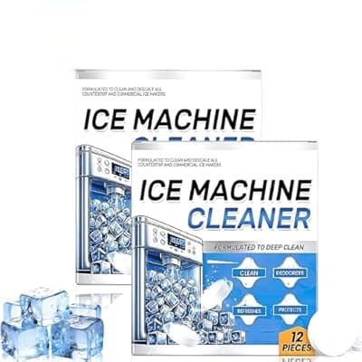 [Hasmirk] Ice Machine Cleaner and Descaler Tablets, 24 Clean Tablets Compatible with Frigidaire, Opal, GE Profile, Kitchenaid, Nickel Safe Scale Remover for Countertop, Nugget Ice Makers, Bulk 1 Year Supply