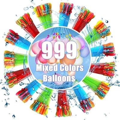 [snathe] 999 PCS Summer Fun Water Balloons for Kids Adults Quick Fill Water Balloons Set Summer Splash Party Easy Quick Fun Outdoor Backyard for Swimming Pool A13
