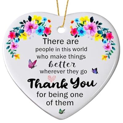 [BAOXUE] Thank You Christmas Ornaments 2025,Thank You Gifts for Women Teacher Boss Coworker Friend Family - Appreciation Gifts for Coworkers, Kindness Ornament