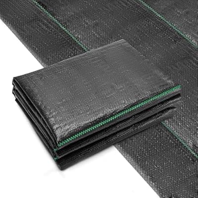 [GRASSCLUB] GRASSCLUB 6.5FT x 32FT Weed Barrier Control Woven Garden Weed Landscape Fabric Heavy Duty Ground Cover