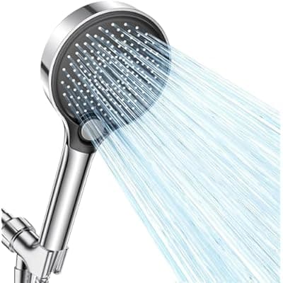 [Aqua Access] Filtered Shower Head with Handheld, High Pressure Shower Head with Filters, 3 Modes Water Softener Shower Head with Detachable Filters, Reduce Dryness on Skin and Hair, Premium Chrome