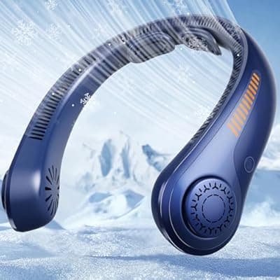 [U UZOPI] U UZOPI Portable Neck Fan Rechargeable, 5 Speeds, Lightweight, Long Lasting, Battery Operated All-Around Cooling Quiet Personal Fans for Travel, Camping, Birthday Day Gifts for Women Men Mom Dad