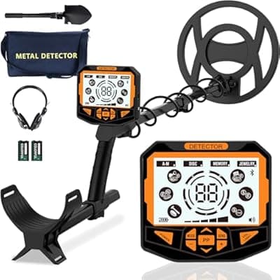 [TECLUNG] Metal Detector for Adults,Higher Accuracy Gold Detector with Bigger LCD Display,Waterproof 10" IP68 Coil & 5 Modes,New Advanced DSP Chip,2.2 Pounds Lightweight Suitable for Beach and Backyard