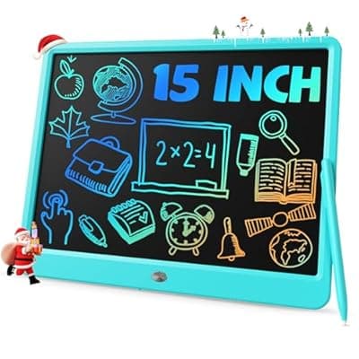 [TEKFUN] TEKFUN LCD Writing Tablet for Kids, Teen Girl Boy Gifts Ideas, Educational Toys for Boys 8 7 6 5 4 3 Year Old, Drawing Board for Kids Adults (15in Blue)