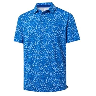 [JIUYANG] JIUYANG Men's Dry Fit Golf Polo Shirts - Moisture Wicking 4-Way Stretch UPF 50+ Short Sleeve Performance Print Casual Shirt