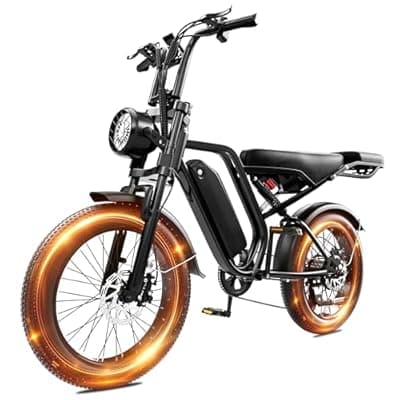 Electric Bike for Adults 300lbs, 1500W Peak Motor, E Bike for Adults 33 MPH 5-Speed All-Terrain Ebike, 20" Fat Tire Bicycle with 48V 15Ah Removable Battery, Electric Dirt Bike Hydraulic Disc Brakes