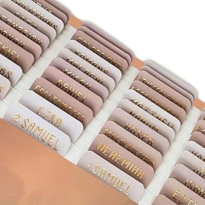 [Generic] Laminated Bible Tabs, Large Print Bible Book Tabs, Bible Accessories for Easy Navigation, Bible Study Journaling Supplies, Large Print Bible Book Tabs for Women and Men