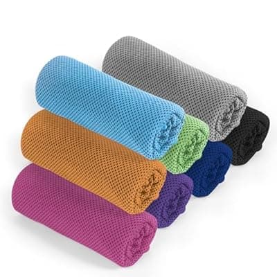 [KISS QUEEN] KISS QUEEN 8 Pack Cooling Towel for Sports, Face and Neck, Workout and Gym, Sweat Absorbent (8 Pack)
