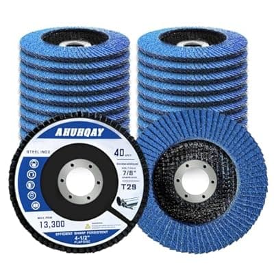[AHUHQAY] 15 Pack Flap Discs 4 1/2" for Angle Grinder, 40Grit T29 Flap Disc, Die Grinder Sanding Disc, Zirconia Grinding Wheel for Metal, Wood, Stainless Steel Polishing Finishing
