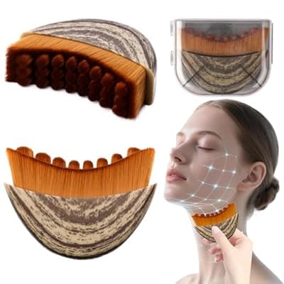 [BOYAO] 3-in-1 Lymphatic Contour Face Brush: Facial Dry Brush, Lymphatic Lifter & Jawline Sculptor | Hypoallergenic Ergonomic Design | Reduces Puffiness & Tightens Skin