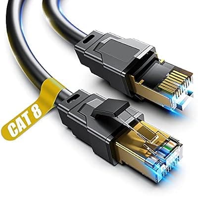 [Vabogu] Vabogu Cat 8 Ethernet Cable 75FT, Heavy Duty 26AWG High Speed 40Gbps 2000MHz, Gold Plated RJ45 Shielded, Weatherproof Indoor & Outdoor LAN Cable for Gaming PC PS5 Xbox Modem Router