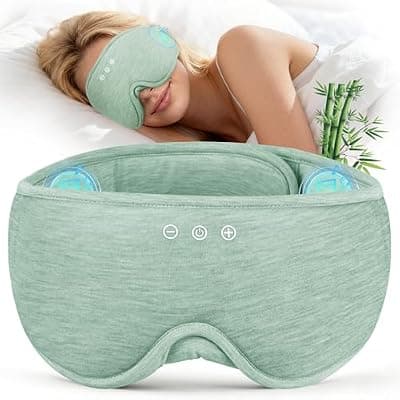 [MUSICOZY] MUSICOZY Bluetooth Sleep Headphones, Wireless Sleep Mask with Bluetooth 5.4, Ultra-Thin Stereo Speakers, 14H Playtime, Comfortable Eye Mask for Side Sleepers, Travel & Relaxation Gifts for Men Women