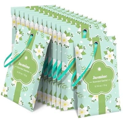 [STRN] STRN Scented Sachets for Drawer and Closet, Jasmine Scented Long-Lasting Sachets, 14 Packs for Home Fragrance, Small Space Air Freshener for Wardrobes