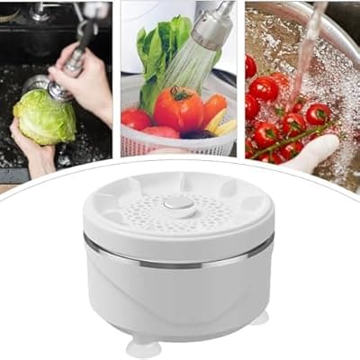 [Generic] Fruit and Vegetable Cleaner Machine, 2026 Upgraded Fruits Washing Device Electrolysis Fruit and Veggie Cleaning Machine, Waterproof Food Purifier for Fruits Vegetables Meat and Tableware (White)