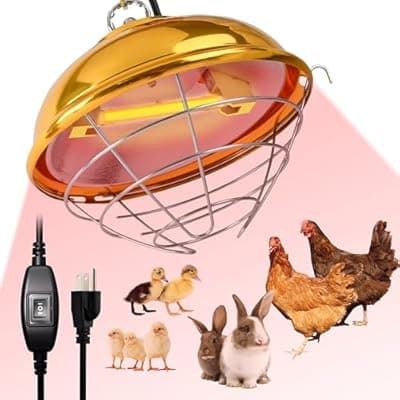[Nirvix] Nirvix 250W Chicken Coop Heater, Brooder Heat Lamp for Chicks, 2-Temp Settings (175W/250W), Adjustable Hanging Height & Waterproof Design for Quail, Ducks, Rabbits, Pets Indoor Outdoor Use
