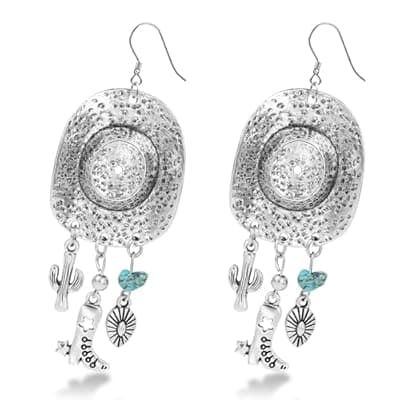 [DAYANEY] DAYANEY 4th of July USA Earrings for Women, American Patriotic Cowgirl Earrings as Fourth of July Outfits Women, Red White and Blue Western Accessories as Independence Day Summer Country Decorations