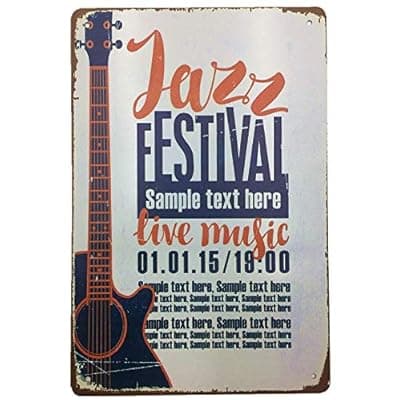 [AIQIBAO] AIQIBAO Metal Vintage Tin Sign Decor-Rock Festival for Movie House Bar Pub Funny Wall Retro Art Sign 12" X 8"