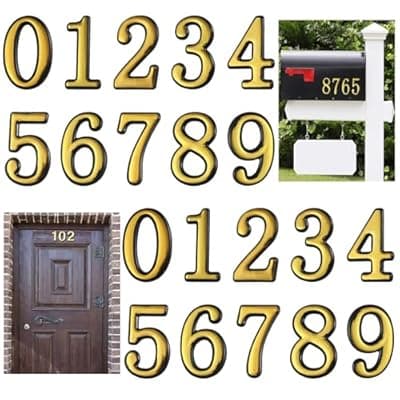 [MONNCHA] Mailbox Numbers for Outside, MONNCHA House Numbers for Mailbox 3D Self Adhesive Mailbox Numbers 2 Inch Door Address Numbers Stickers for Mailbox, Apartment, House, Trash Bins