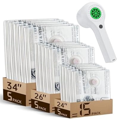 [BHVESLL] Travel Vacuum Storage Bags with Cordless Rechargeable Pump, Space Saver Compression Packing Seasonal Seal Bag for Clothing Bedding Blanket Pillows (15 Combo+Wireless Pump)