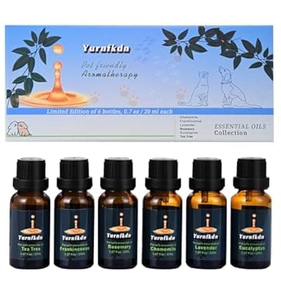 [Yurnfkdn] Pet-Friendly Essential Oil Set: Home Fragrance and Stress Relief. Safe for Dogs and Cats, Suitable for Aromatherapy Diffuser Bottles, Incense Sticks, and Candles, with six Interchangeable scents.