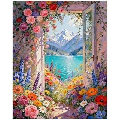 [XTCIXAL] XTCIXAL Landscape Paint by Numbers Kit for Adults Beginners, Landscape Paint by Number for Adult - 16x20 Inch, Acrylic Canvas Painting Kits for Gifts Home Wall Decor