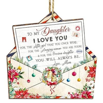 [BAOXUE] Daughter Christmas Ornaments 2025,Mother Daughter Ornament for Christmas Tree,Gifts for Daughters from Mom