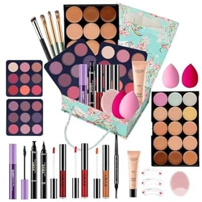 [kcsciv] Makeup Kit for Teens Set For Women Festival Makeup Kits Makeup Sets Gift For Teens Girls Gift Travel Makeup Set Eyeshadow Palette Foundation Concealer Lipgloss