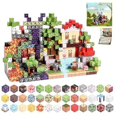 [TNQDA] TNQDA 200 PCS Magnetic Blocks,Magnetic Building Blocks,Magnet Toys for Kids,Blocks Magnet Set,Stacking Magnets, School STEM Toys for Boys and Girls Age 3+ Years Old