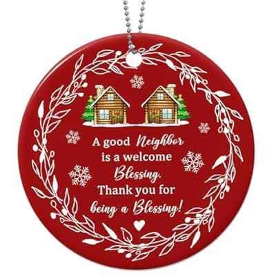 [BAOXUE] Neighbor Christmas Ornaments 2025,Gifts for Neighbors at Christmas,Chance Made Us Neighbors Ornament,Gift for Neighbors and Friends,Best Neighbor Gifts