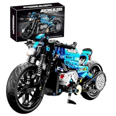 [CAEROKEERL] Techno-Mechanical Motorcycle Building Blocks Set, STEM Education Learning Toys, Creative DIY lego Racing Blocks, Collectible Models, Surprise Gift for Children 8-14 Years Old 469 Pcs